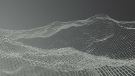 wireframe cuadrícula de onda monocromática de bucle infinito animación de fondo. vídeo en 4k.