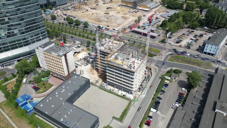 nuovo quartiere residenziale in costruzione
