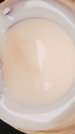 close-up of cosmetic cream swirl