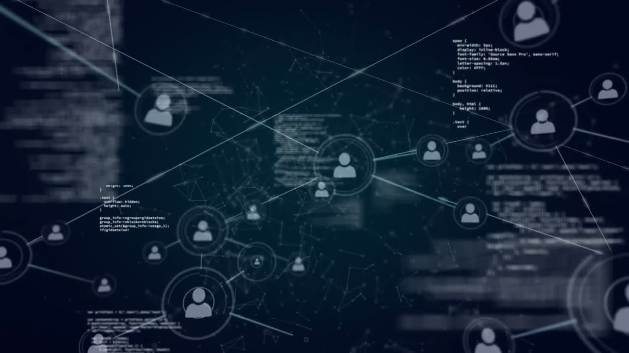 red de conexiones y procesamiento de datos