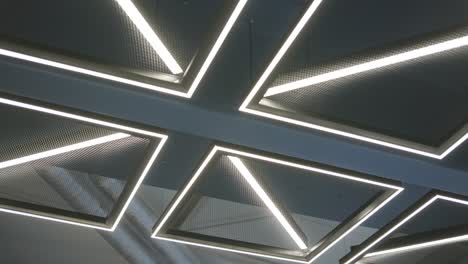 geometric ceiling  using modern economical led light.