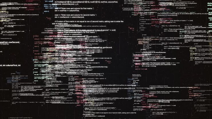 Visualizzazione astratta di codice informatico
