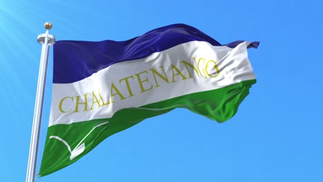 chalatenango department flag, el salvador. loop