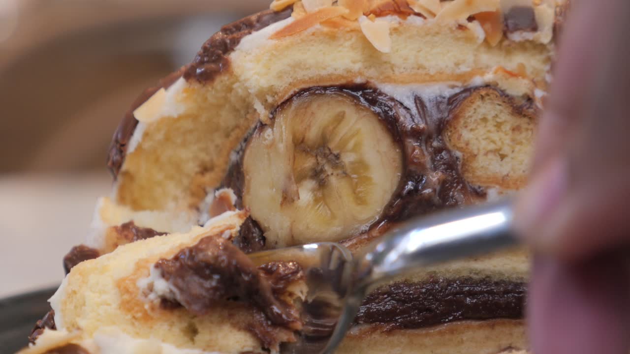 코코 으로 맛있는 초콜릿 바나나 케이크