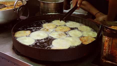 indian street food fried jhangri or jalebi. rajasthan state in western india.