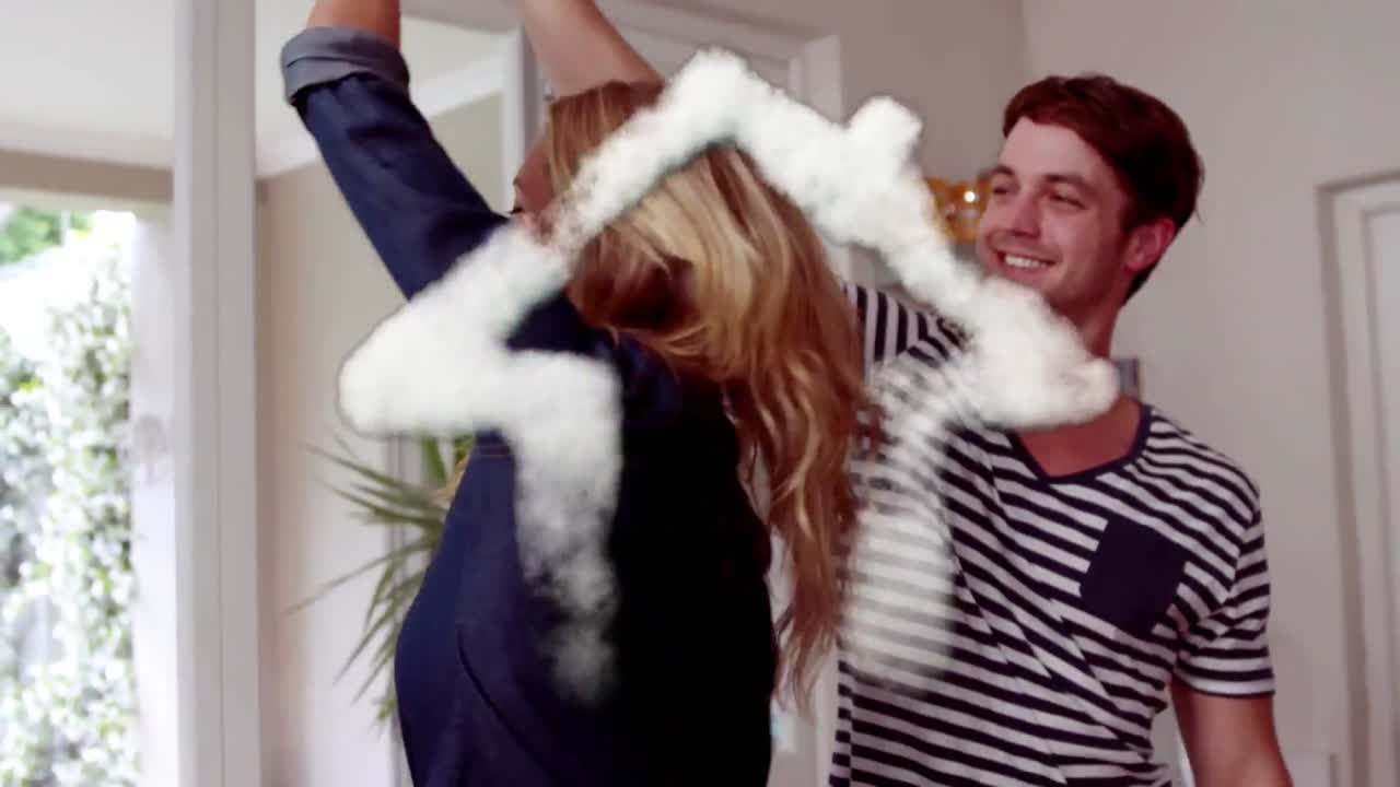 casa de ensueño y pareja