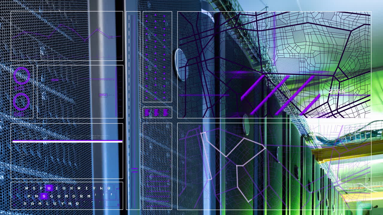 Animation of data processing over computer servers