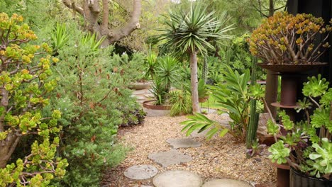 a tranquil walk through lush garden greenery