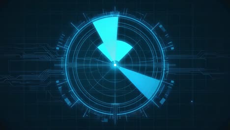 futuristic radar scan
