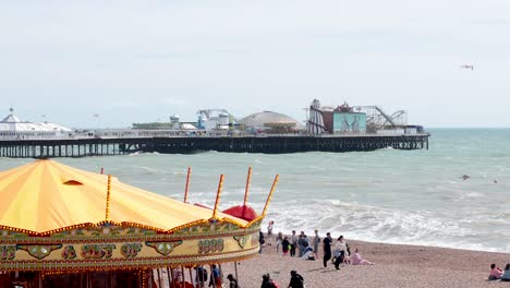 carousel by the sea with brighton pier