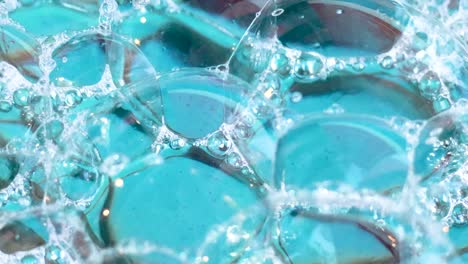 close-up of bubbles forming on water surface