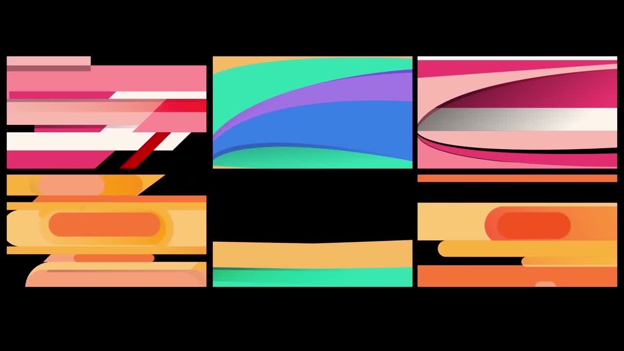 Vector Text Transitions is dynamic template featuring vibrant shape ...