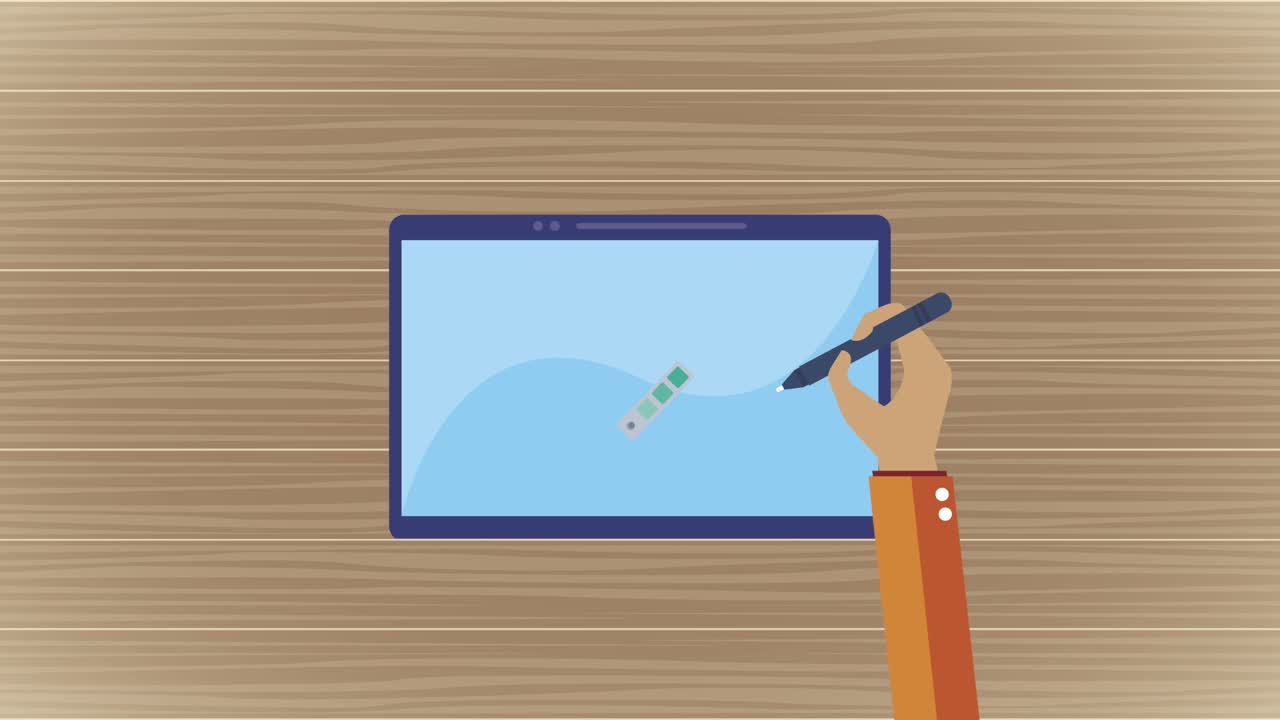 creative process with tablet device