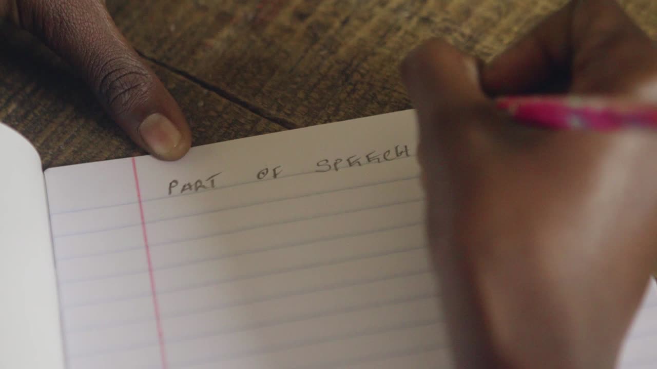 학생 쓰기 01의 클로즈업