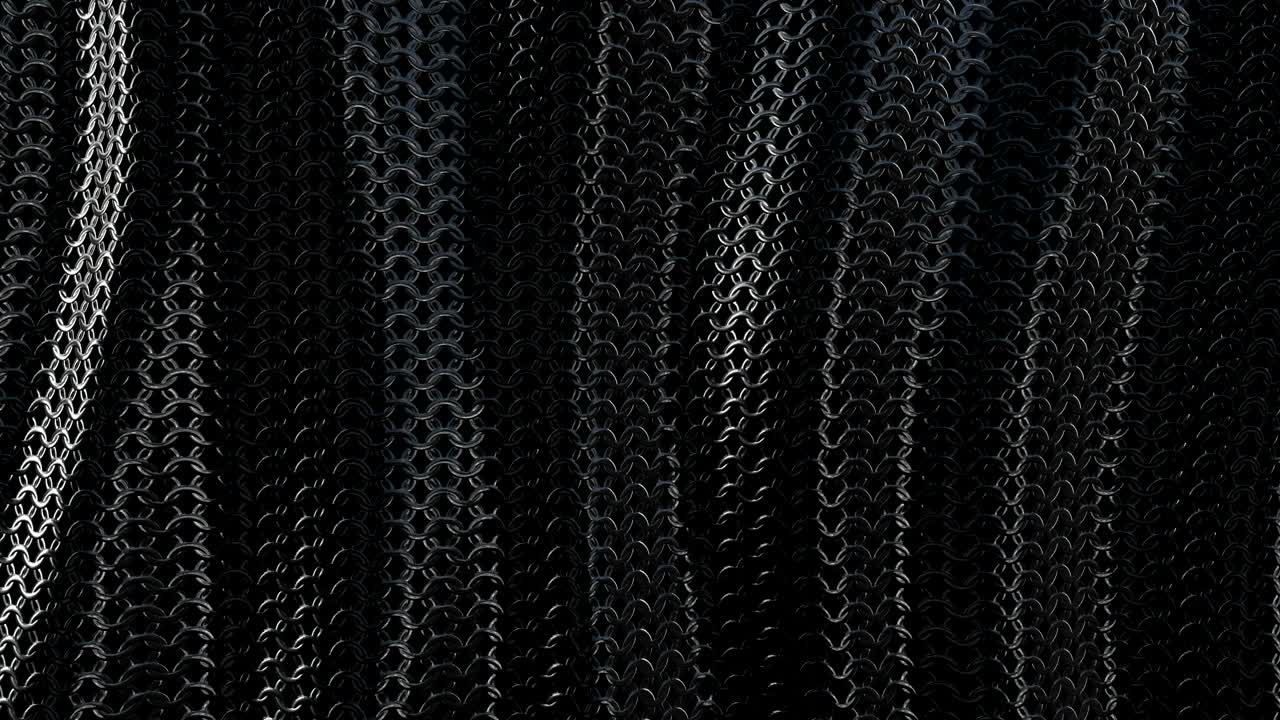 armadura de cadena metálica oscura bucle de fondo de onda