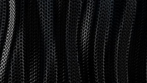 dark metallic chain armor wave background loop