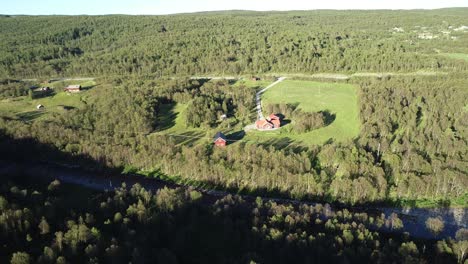 old traditional mountain village in the north of sweden