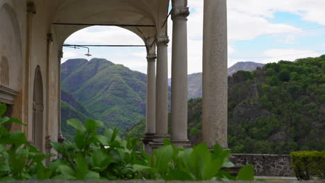 A-beautiful-travel-tour-at-the-Sacred-Mountain-of-Varallo,-a-christian-devotional-complex,-a-unesco-world-heritage-si-in-Italy