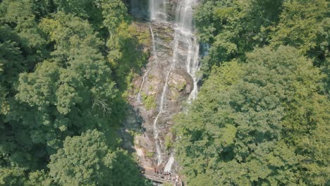 incredible drone footage reveal of amicalola falls in georgia