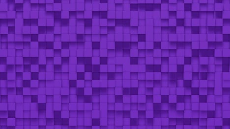 purple small box cube random geometric background. abstract square pixel mosaic illustration. land block background. fantasy fractal design. digital art. 3d animation loop of 4k