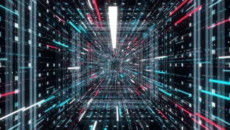 abstract futuristic data tunnel