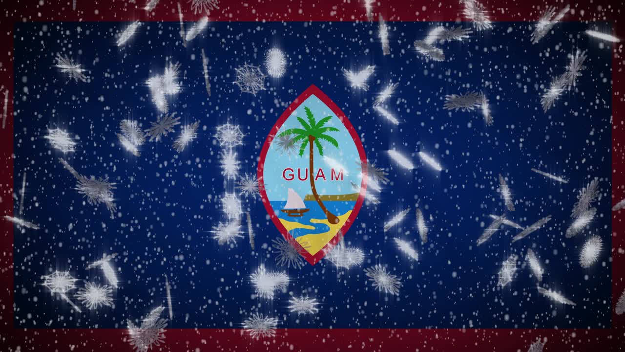 구암의 발은 눈이 떨어지고, 루프, 새해와 크리스마스 배경, 루프