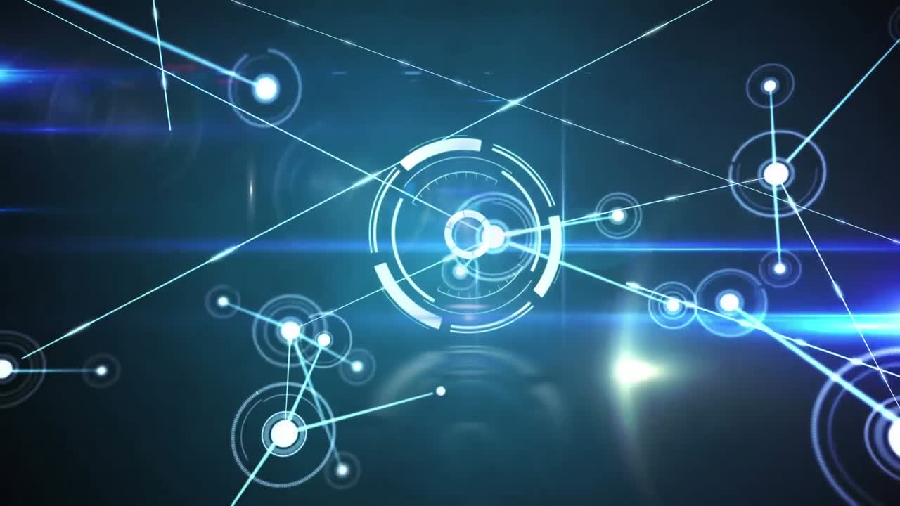 animación del escaneo de alcance con redes de conexiones