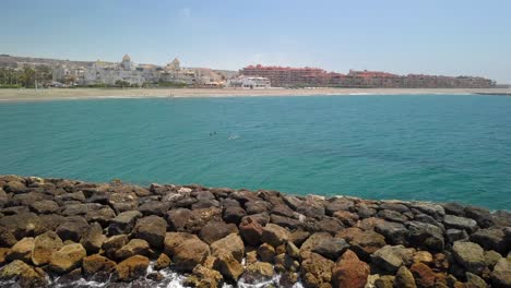 The-town-of-Almerimar-in-Almeria-during-a-sunny-summer-day