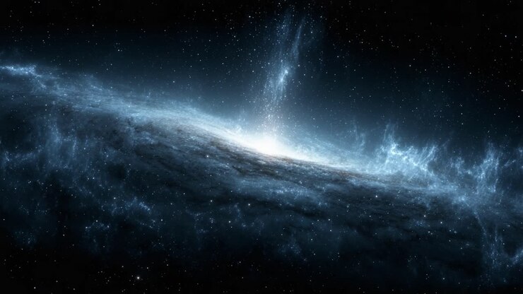 Un Maestoso Spettacolo Cosmico: La Bellezza della Formazione di una Galassia e l'Impressionante Attività di Supernova Catturate con Dettagli Mozzafiato Contro il Cielo Notturno Infinito