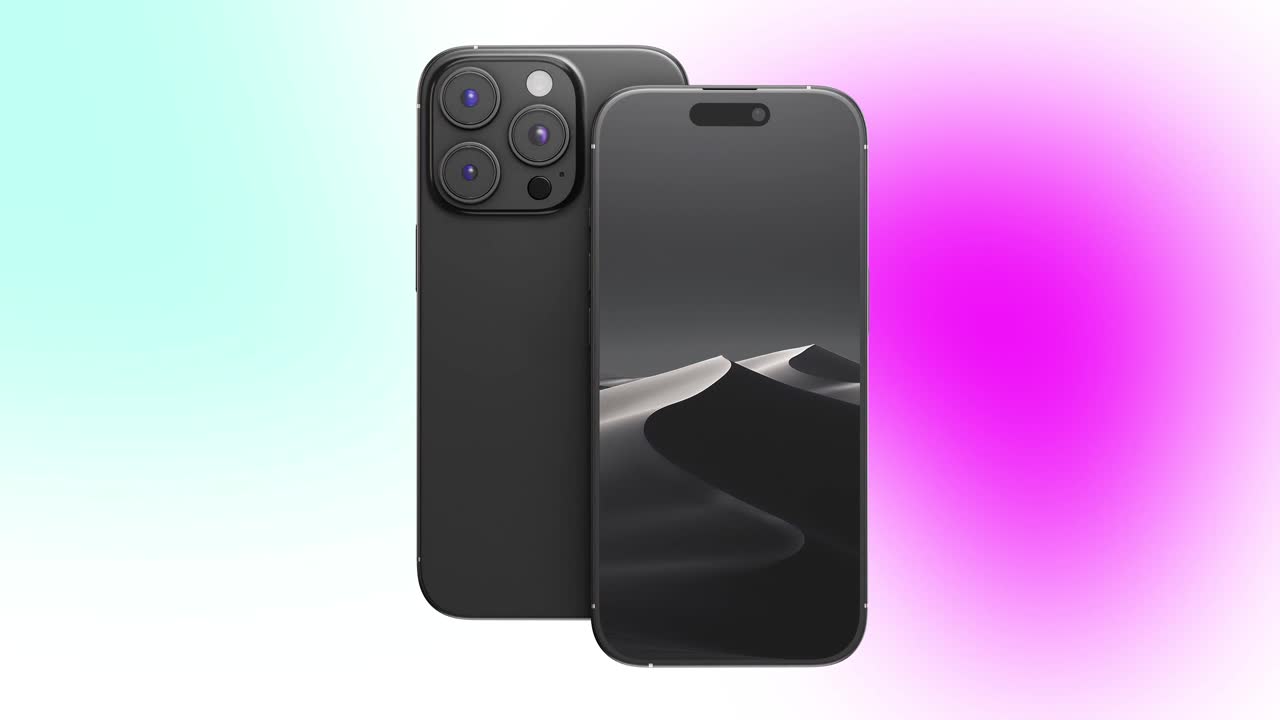 Realistic phone 16 pro mockup template in 4k for mobile app presentation showcase