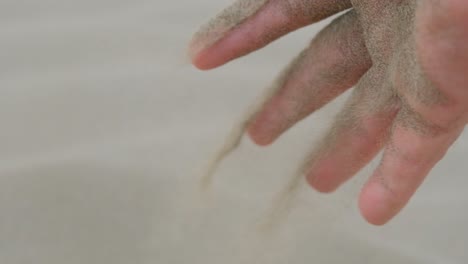 grains of sand falling from a hand like the sands of time