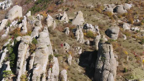 scenic mountain landscape with unique rock formations