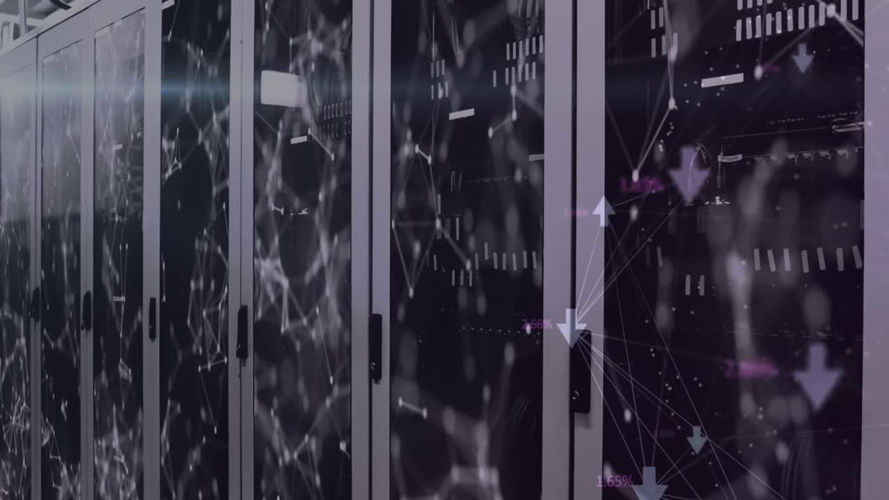 서버  ⁇ 을 통한 연결 네트워크의 애니메이션