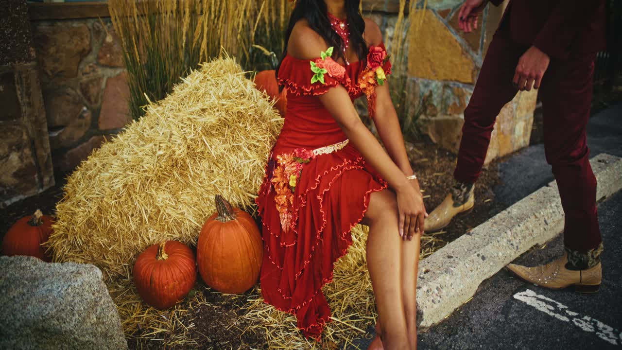 Couple in Day of the Dead Costumes