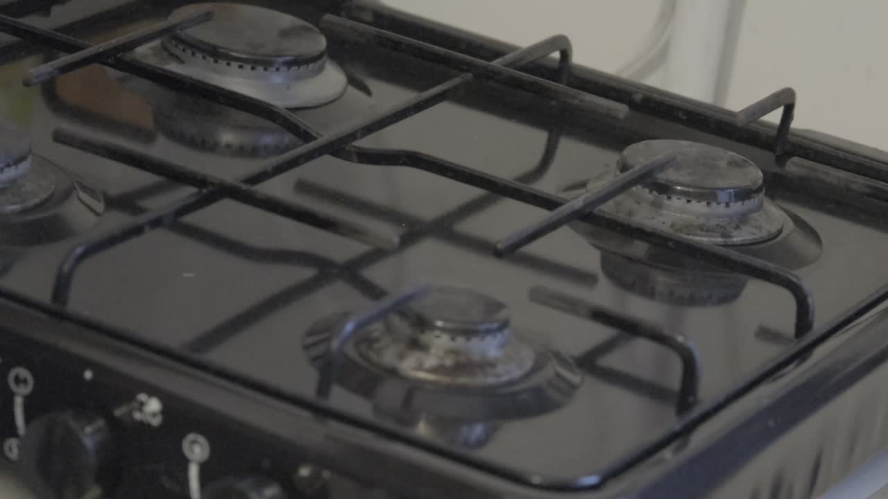 파란색 가스 스토브