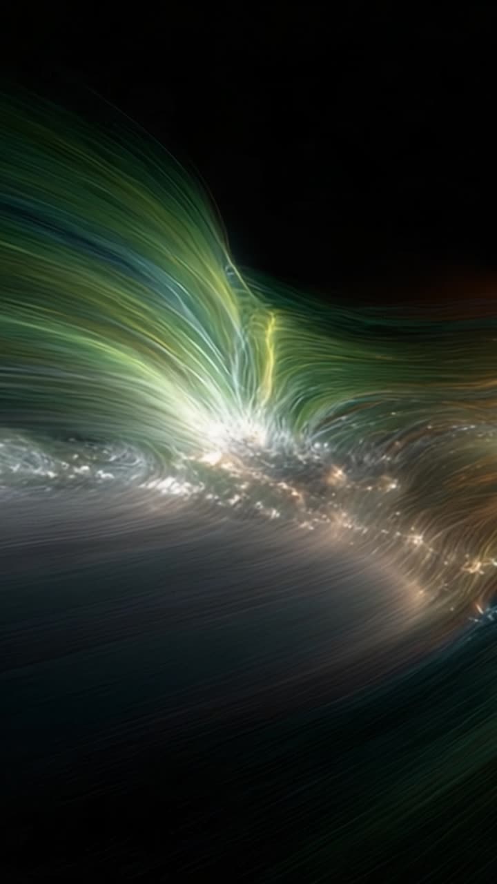 Dynamic Flow of Light and Energy: A Visual Exploration of Vibrant Patterns and Textures in an Abstract Digital Landscape