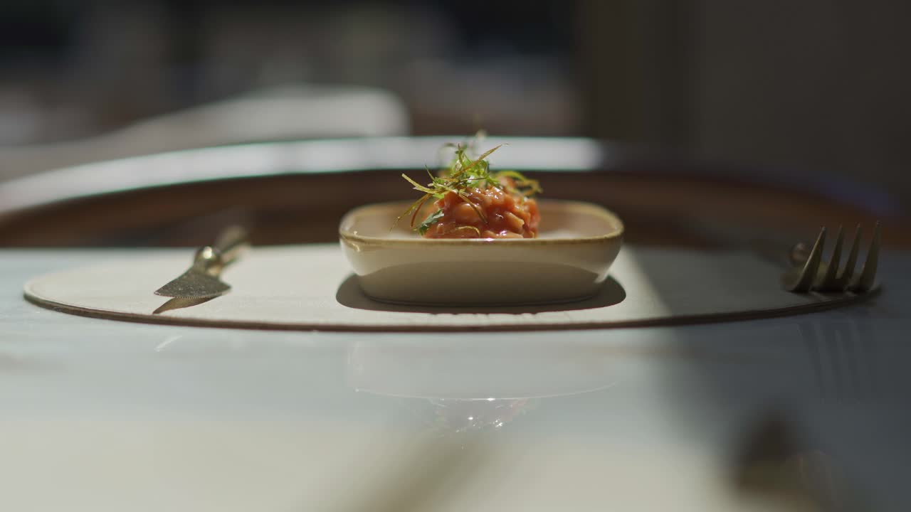 멋진 레스토랑 에서 맛있는 음식 근접 촬영