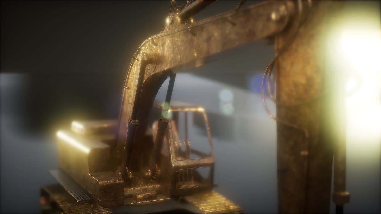 tractor de excavadora de metales