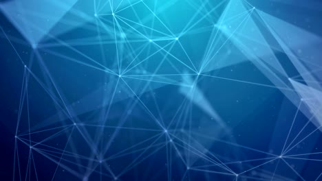 azul oscuro abstracto geométrico línea conectada y puntos fondo de bucle sin costuras concepto científico para su presentación ciencia, microbiología tecnología médica moderna y concepto de innovación