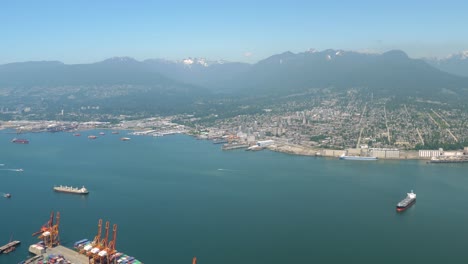 Breathtaking-city-view-of-North-Vancouver,-BC,-Canada