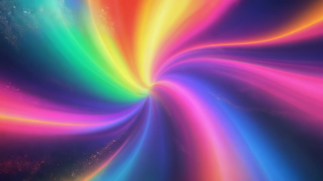 Abstract Swirling Rainbow Light Vortex