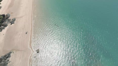 beautiful paradise drone aerial view telok melano sarawak, kampung telok melano was once a shelter during sea storms for traders from sambas, indonesia to kuching