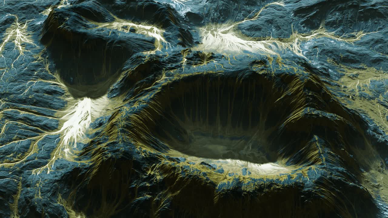 vista del paisaje del planeta alienígena