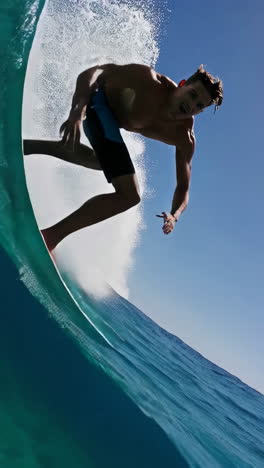 dynamic water sports action with split underwater view