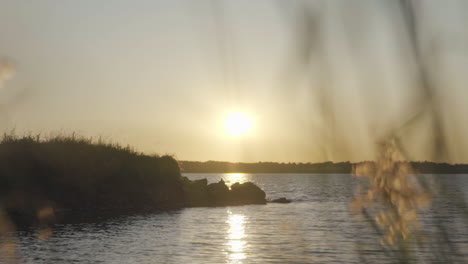 beautiful landscape, river sunset, summer vibes