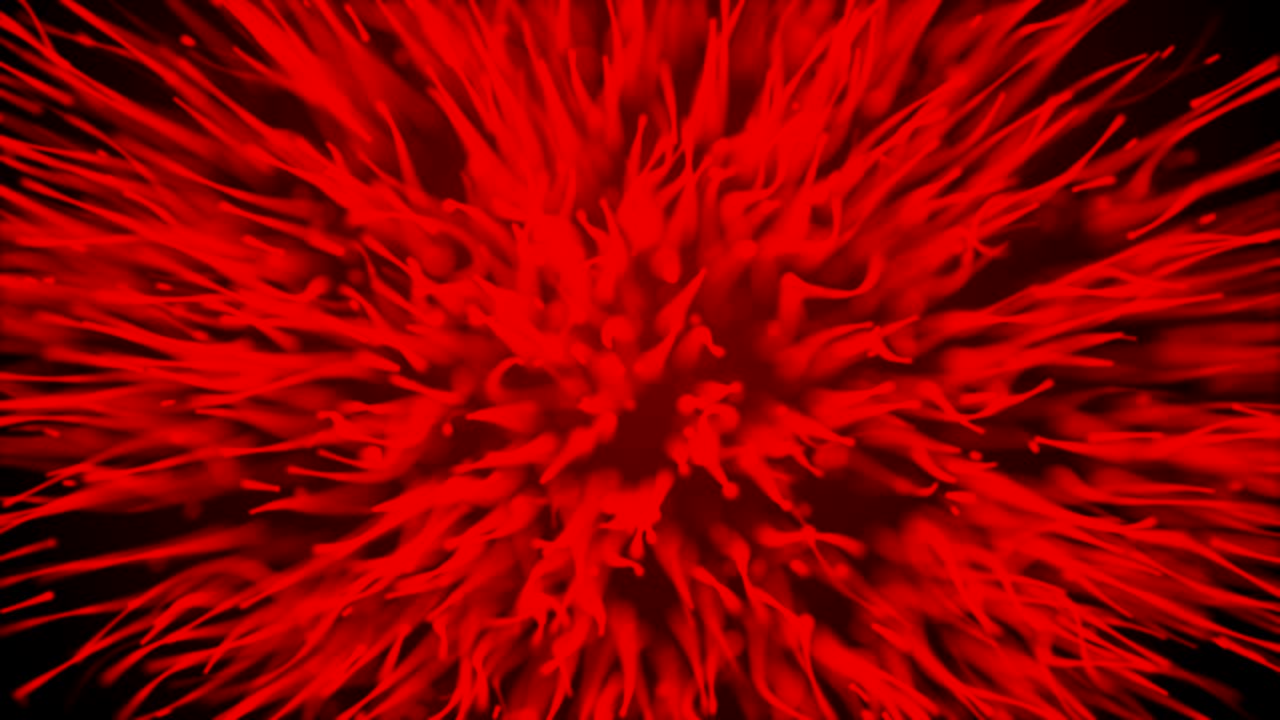 공간에서 긴 흔적을 가진 선의 이동 네트워크, 비방울의 효과, 3d 렌더링, 컴퓨터 생성