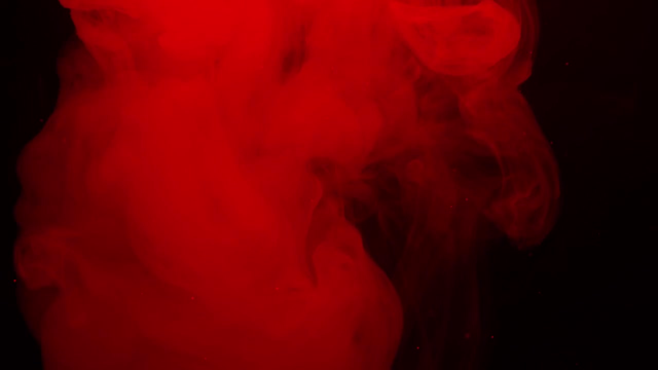 Redemoinhos e Partículas de Fumaça Vermelha Abstrata