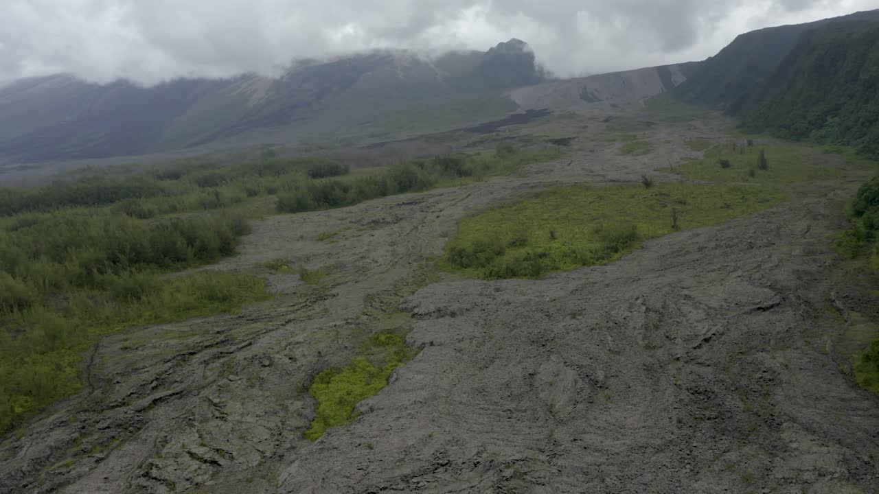 Aerial View of Volcanic Landscape