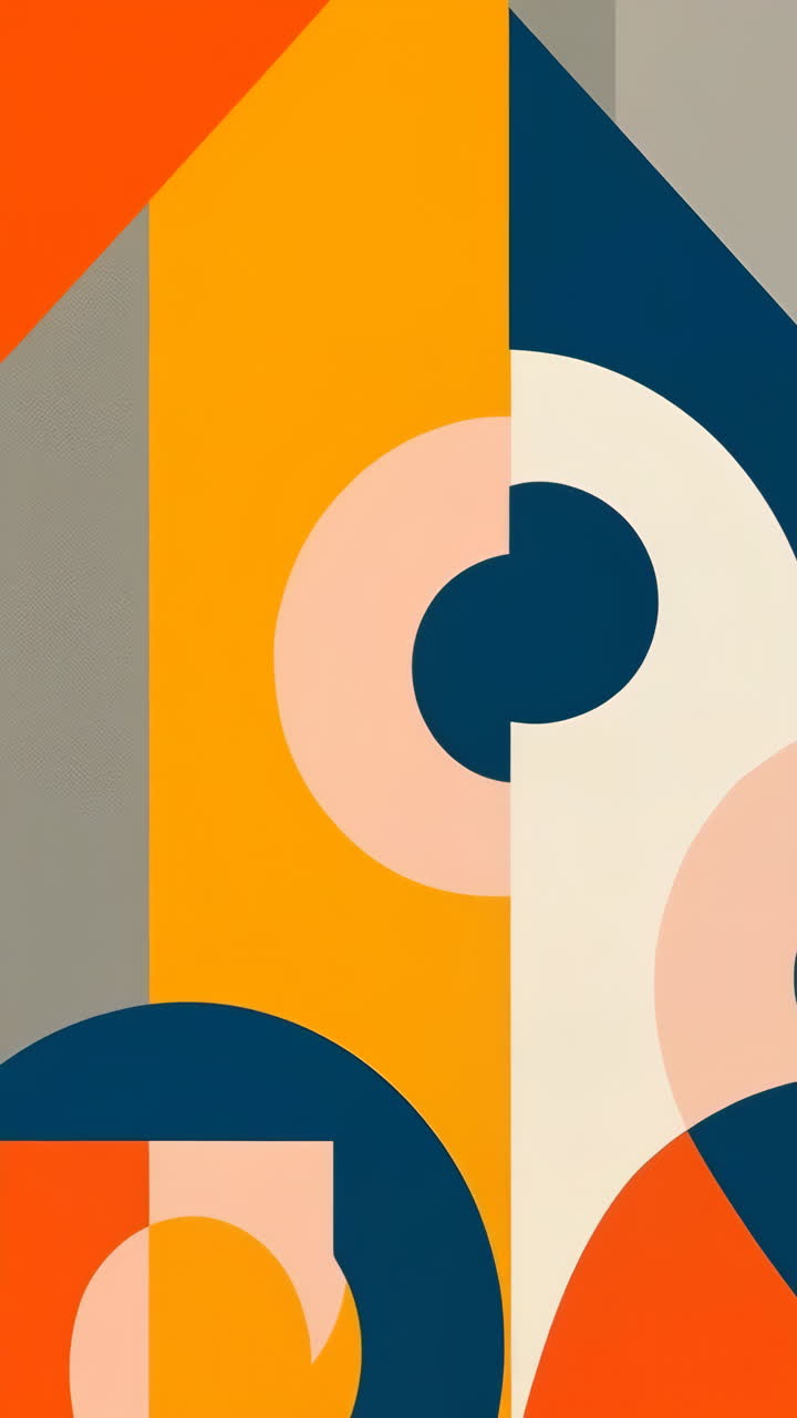 Abstract Geometric Composition with Vibrant Colors and Shapes