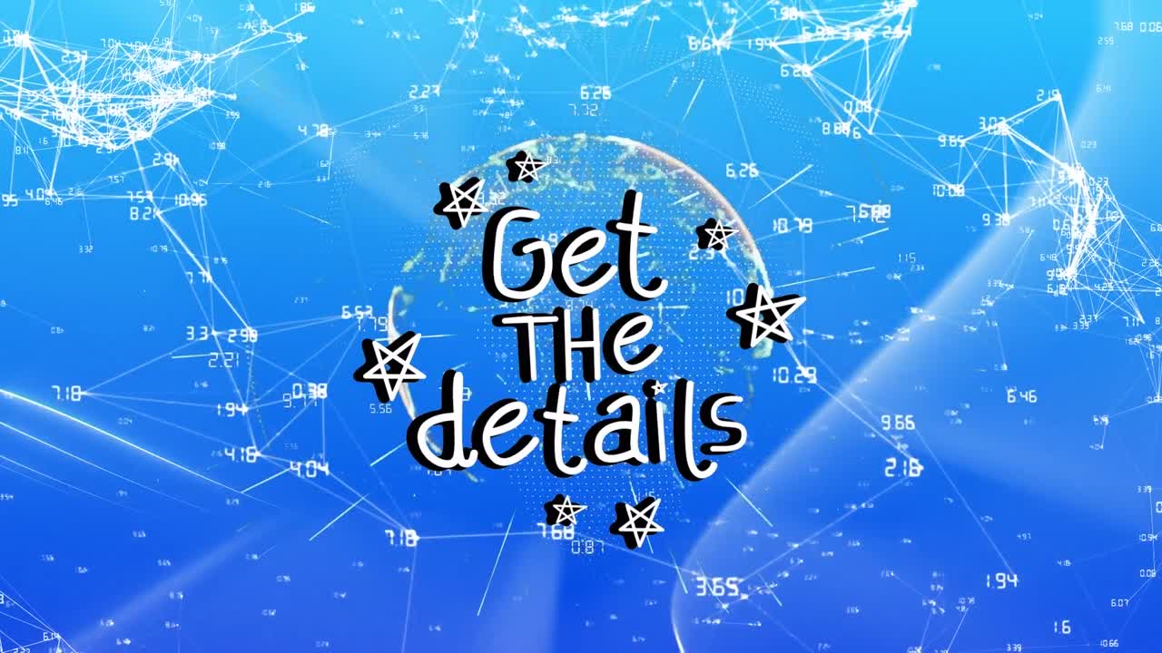 전 세계에 대한 세부 사항 텍스트를 얻는 애니메이션